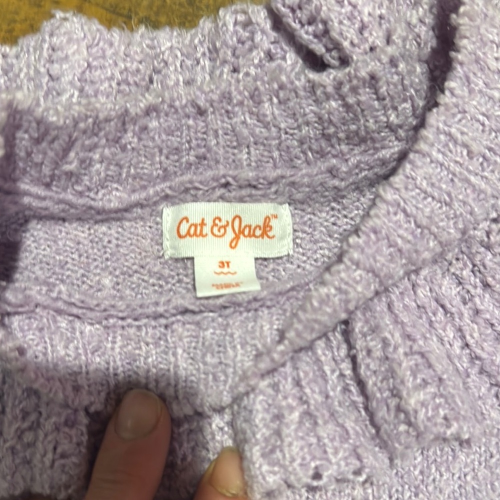 Lavender Ruffle Knit Sweater - Picture 3 of 5